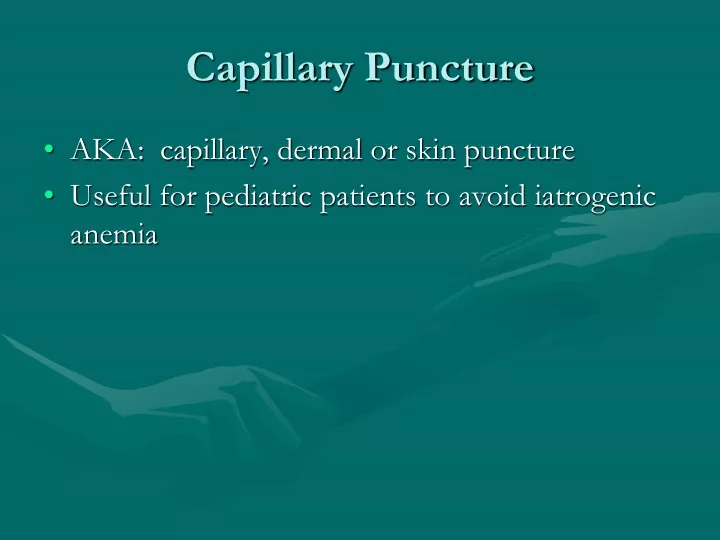 capillary puncture