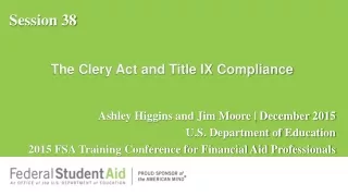 The Clery Act and Title IX Compliance