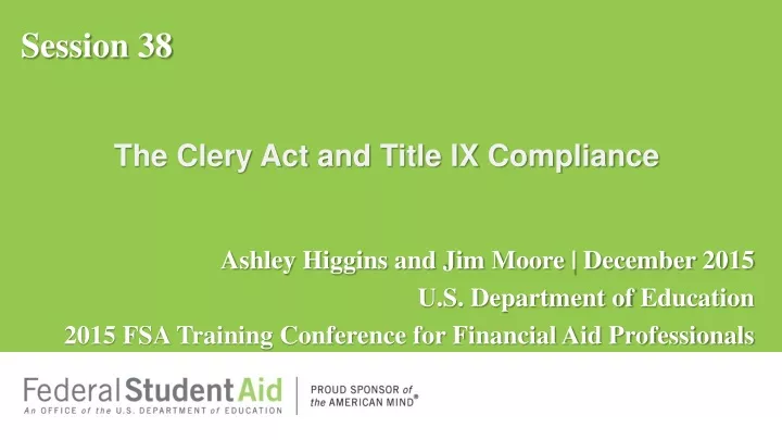 the clery act and title ix compliance