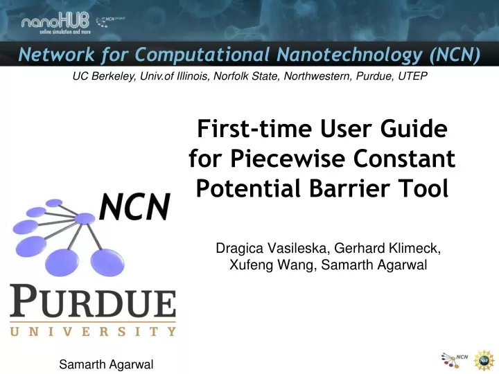 first time user guide for piecewise constant potential barrier tool