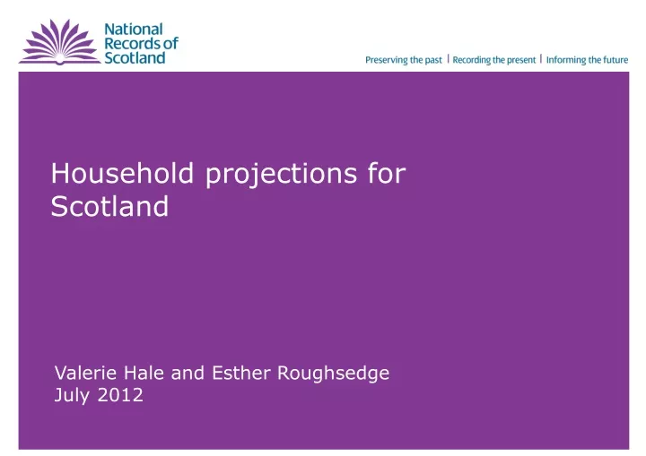 household projections for scotland