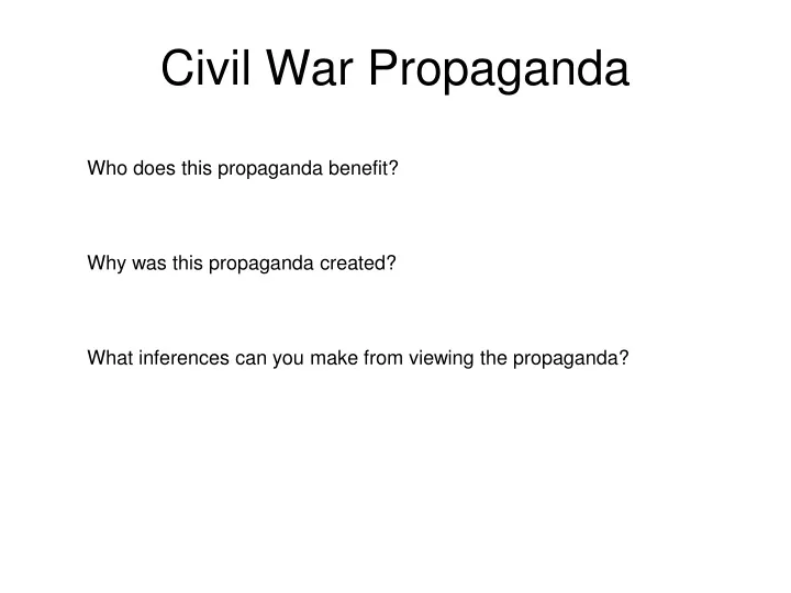 civil war propaganda