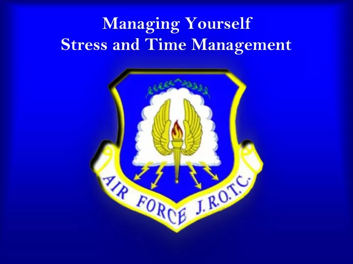 managing yourself stress and time management