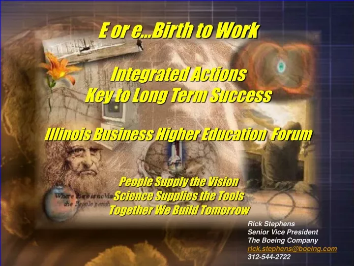 e or e birth to work integrated actions