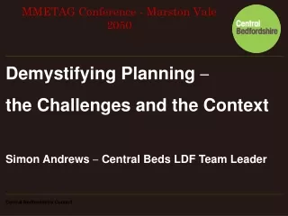 Demystifying Planning  – the Challenges and the Context