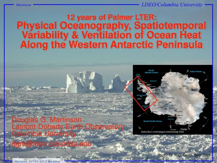12 years of palmer lter physical oceanography
