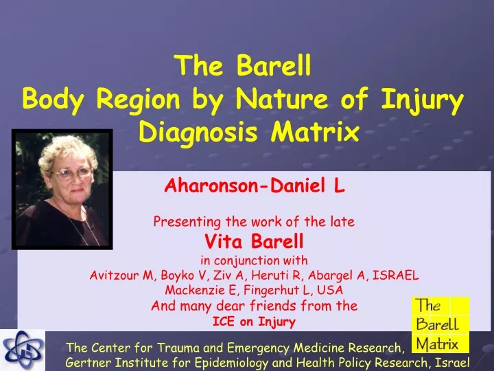 the barell body region by nature of injury