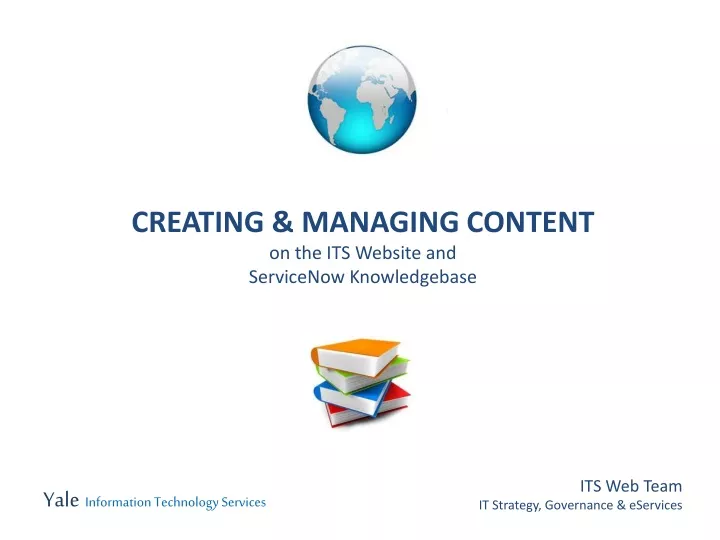 creating managing content on the its website