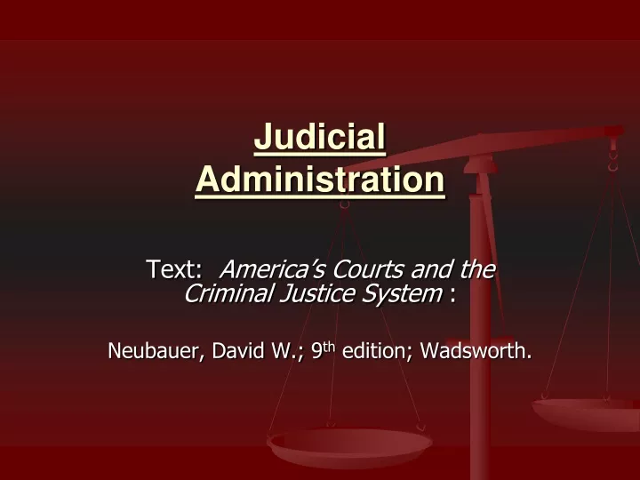 judicial administration