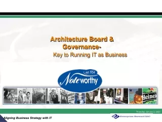 Architecture Board &amp; 					Governance-  Key to Running IT as Business