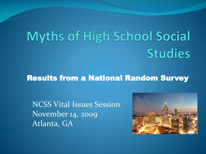 myths of high school social studies