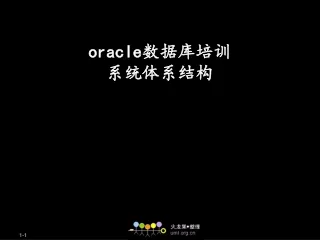 oracle数据库培训 系统体系结构