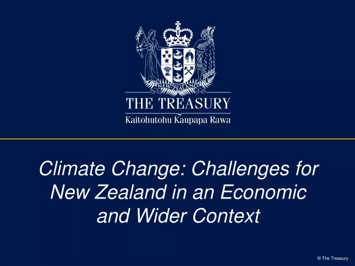 climate change challenges for new zealand in an economic and wider context