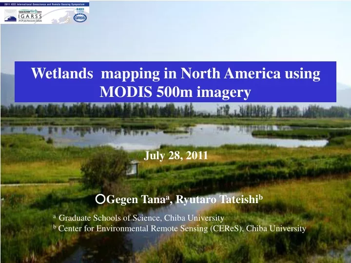 wetlands mapping in north america using modis