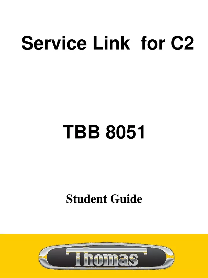 service link for c2 tbb 8051 student guide