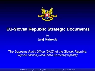 EU-Slovak Republic Strategic Documents by Juraj  Kolarovic