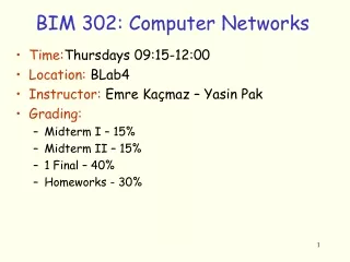 BIM 3 02 : Computer Networks