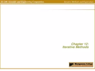 Chapter 12:  Iterative Methods