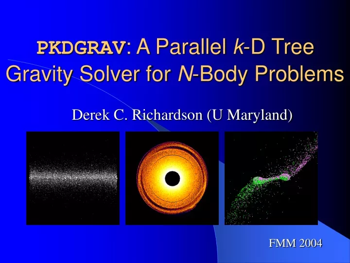 pkdgrav a parallel k d tree gravity solver for n body problems