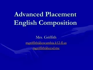 Advanced Placement English Composition