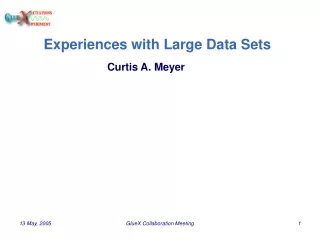 Experiences with Large Data Sets