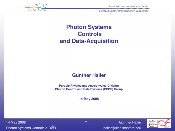 photon systems controls and data acquisition