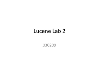 Lucene Lab 2