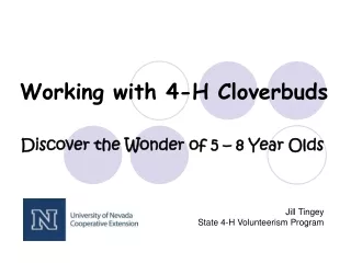 Working with 4-H Cloverbuds