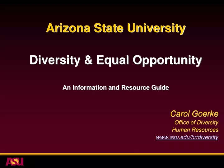 arizona state university diversity equal