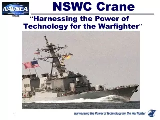“ Harnessing the Power of Technology for the Warfighter ”