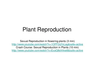 Plant Reproduction