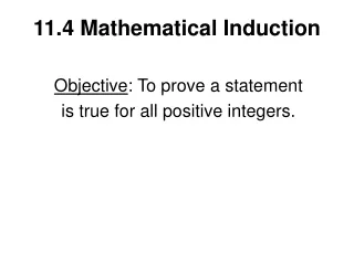 11.4 Mathematical Induction