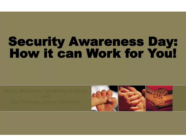 security awareness day how it can work for you