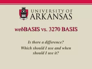 web BASIS  vs. 3270 BASIS