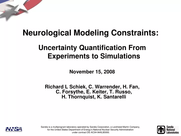 neurological modeling constraints