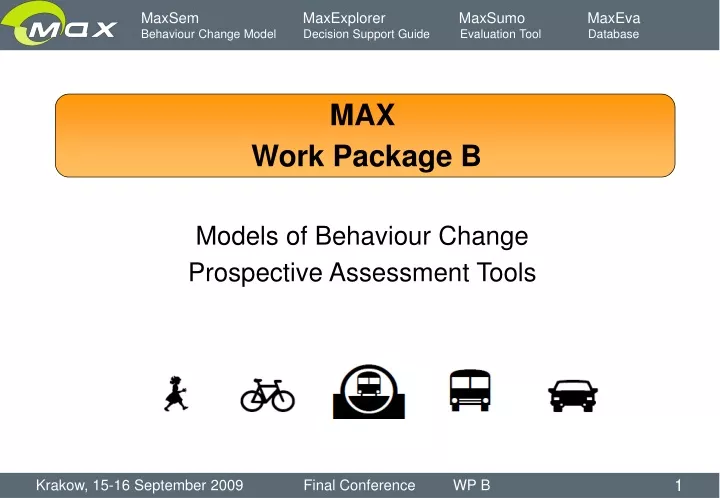 max work package b models of behaviour change