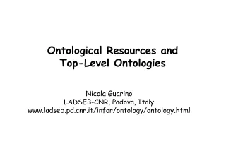 Ontological Resources and Top-Level Ontologies