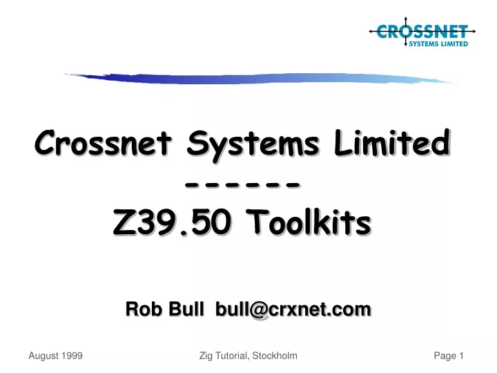 crossnet systems limited z39 50 toolkits