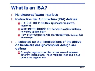 What is an ISA?