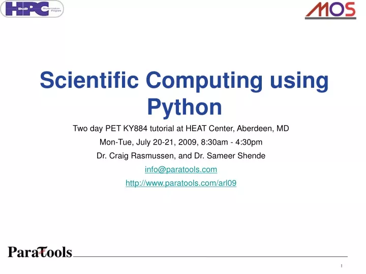 scientific computing using python