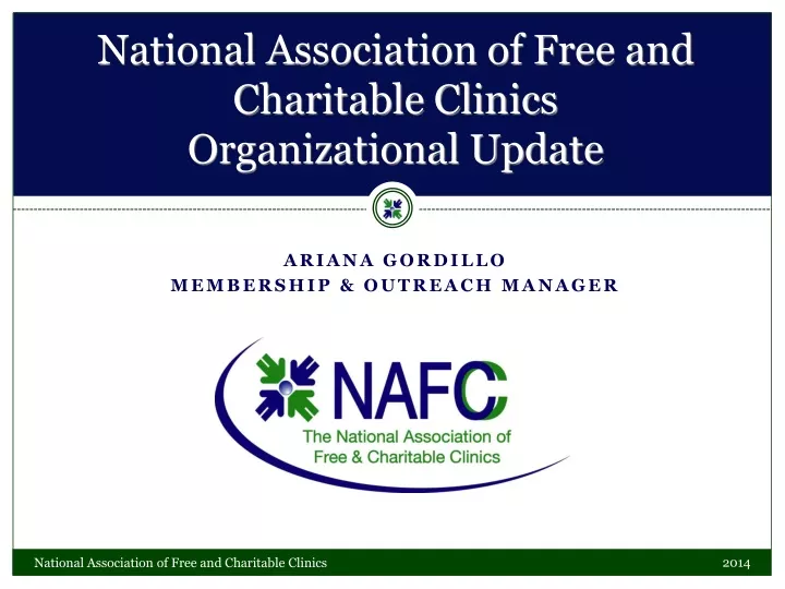 national association of free and charitable clinics organizational update