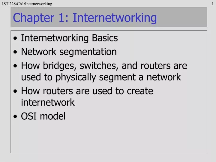 chapter 1 internetworking