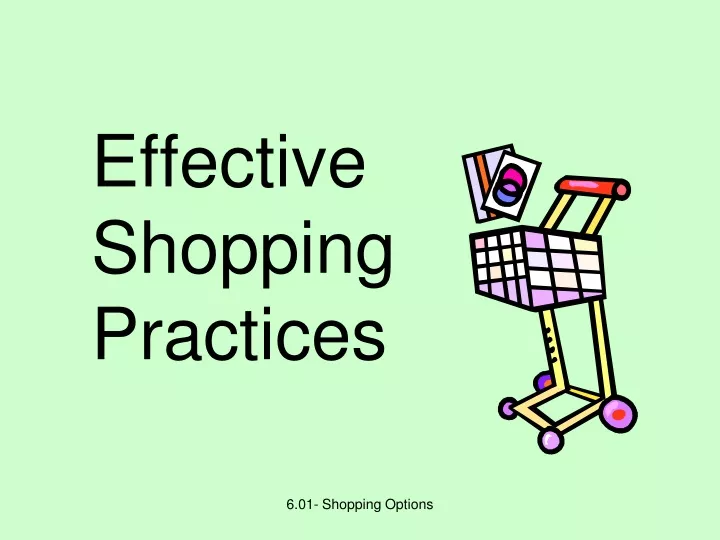 effective shopping practices