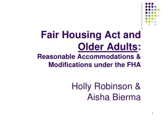 Fair Housing Act 42 U.S.C. § 3602(b)
