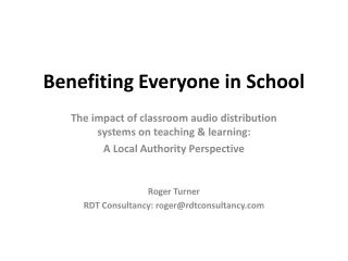 Benefiting Everyone in School