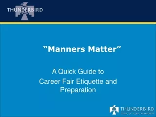 “Manners Matter”