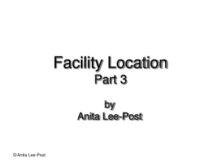 Facility Location Part 3