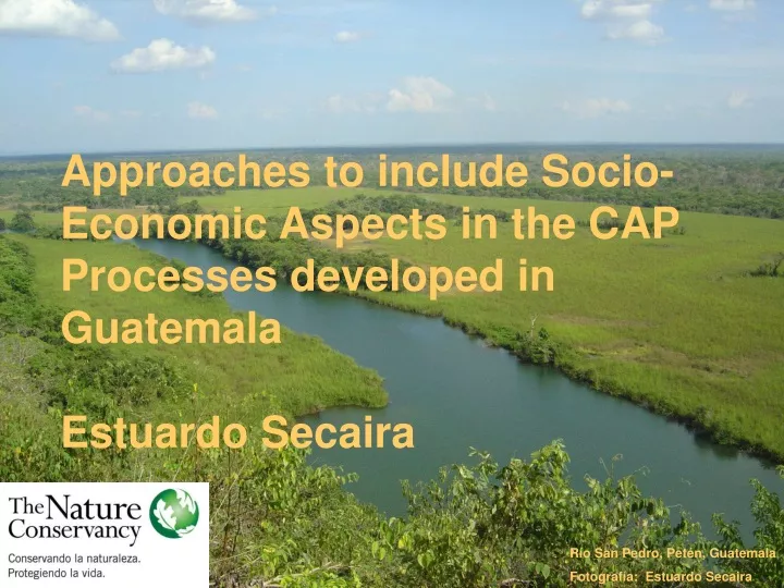 approaches to include socio economic aspects