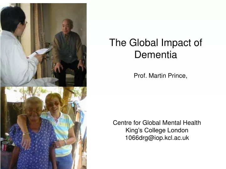 the global impact of dementia