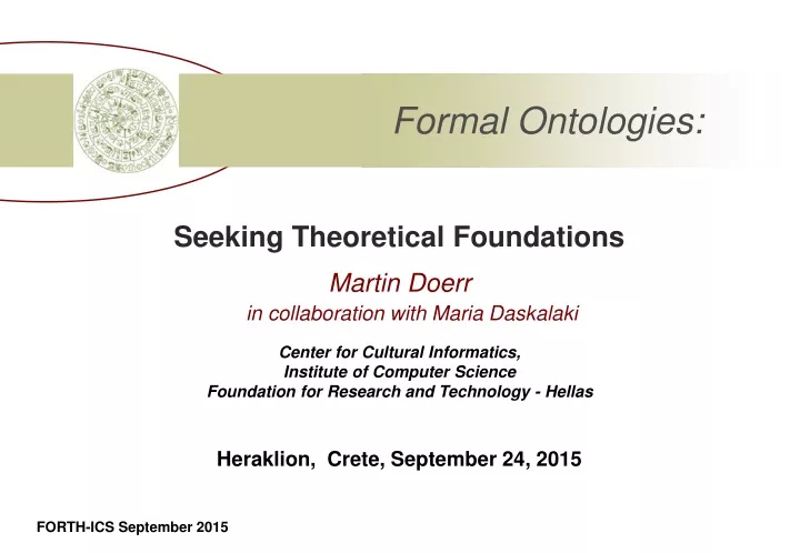 formal ontologies